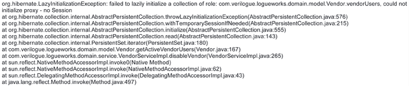 Exception email detail
