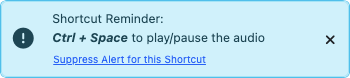 Shortcut key hint highlight