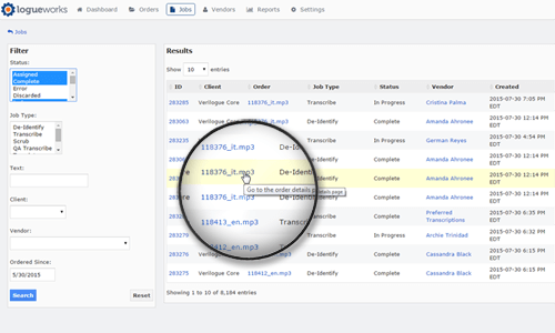 Search Page highlight