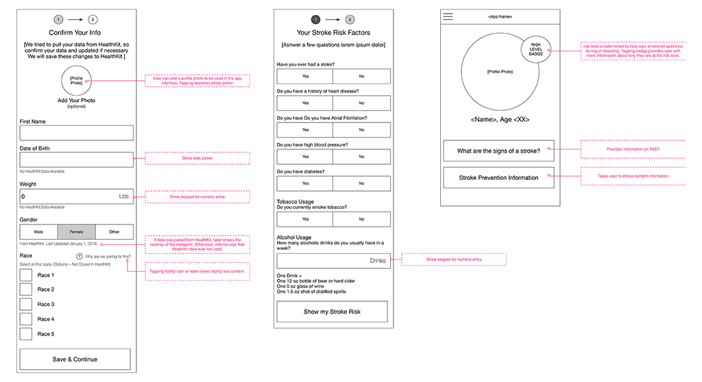 Smart Beat app wireframes